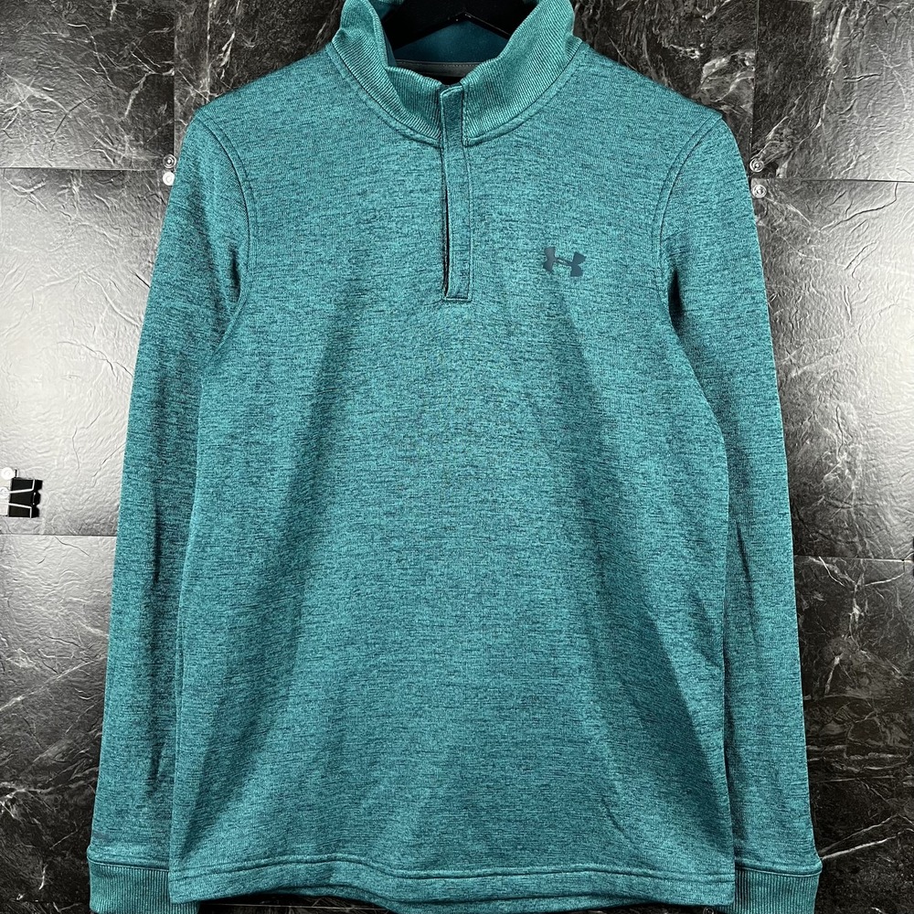 Under Armour Men's Blue ColdGear Quarter Zip Running Jacket Small